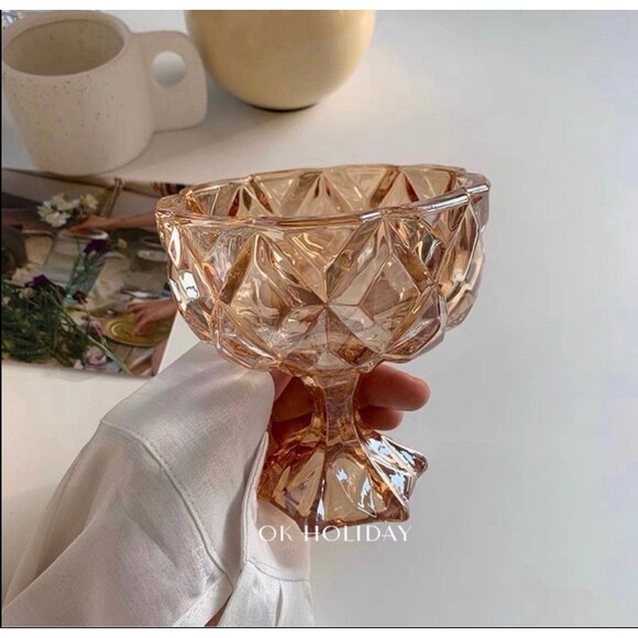 Amber Color Glass Bowl - Picture 1 of 1
